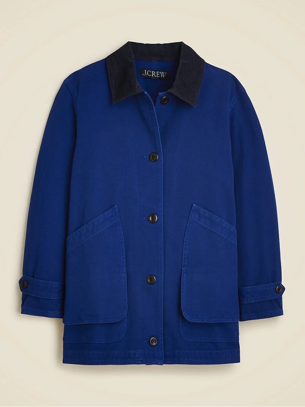 J. Crew Women's Royal Blue Cotton Chore Utility Jacket - 3x